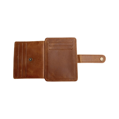 Bifold Card Holder Brown