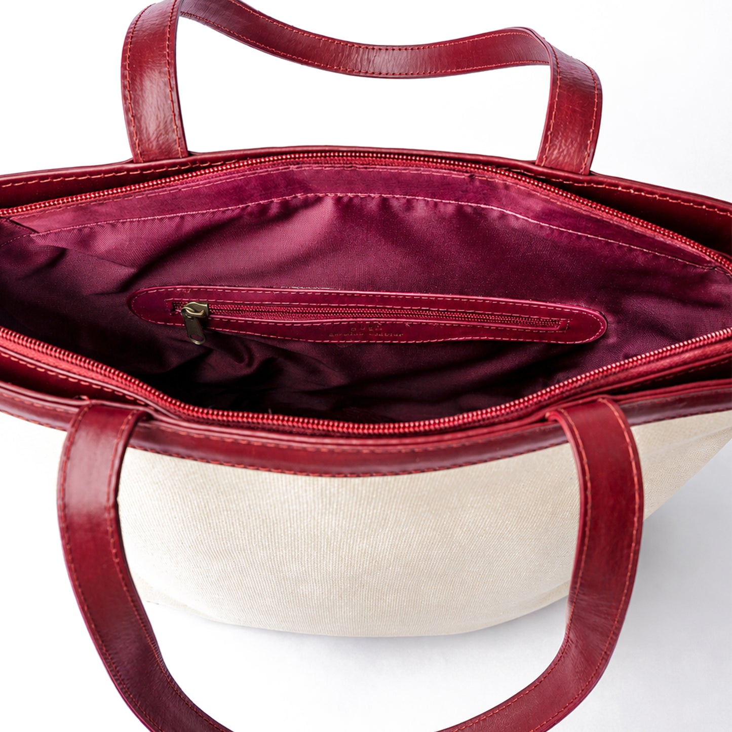 Canvas Tote Bag ( Burgundy )