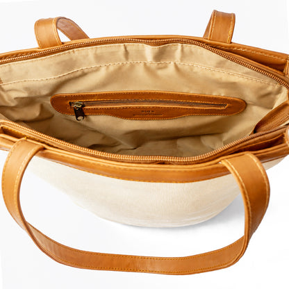 Canvas Tote Bag ( Brown )